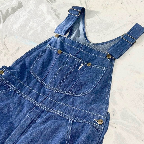 Cute pair of Vintage 1970s Sears Roebucks Bib Overalls - Picture 2 of 4